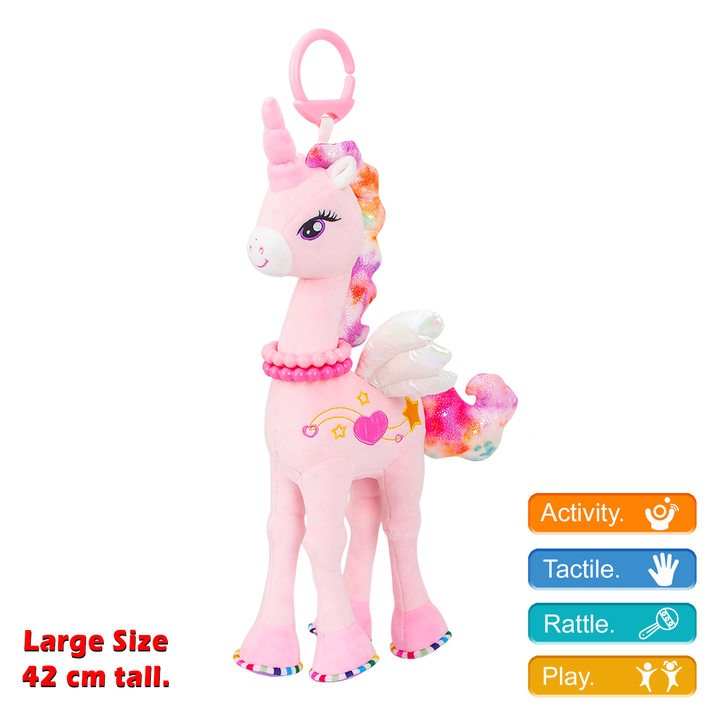Large Plush Activity Unicorn Toy